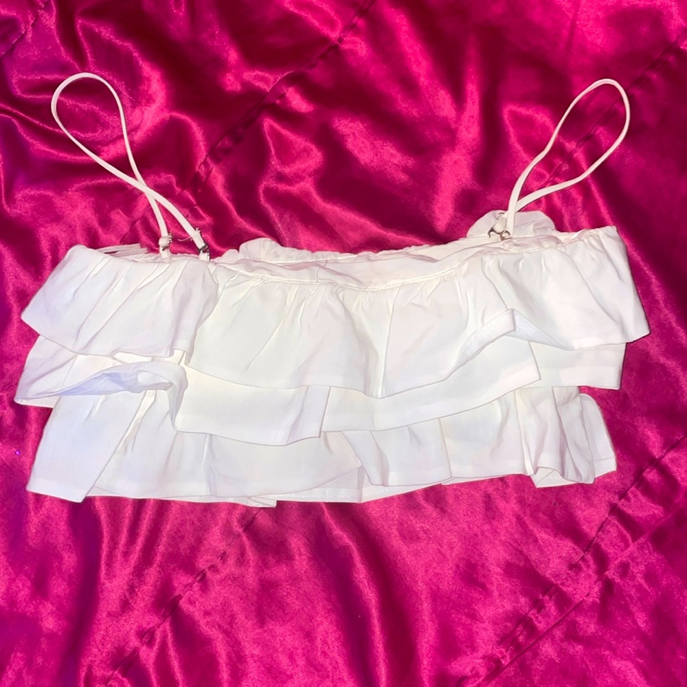 Zara White Crop Top 🤍